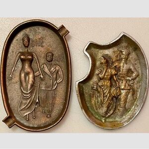 Vintage risqué ashtray or dish set